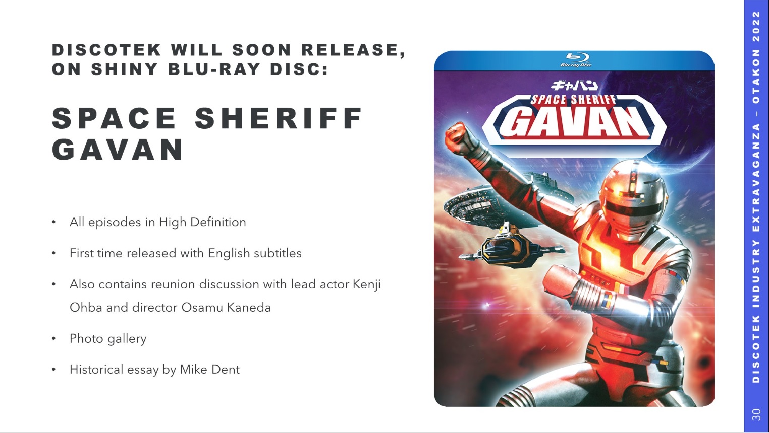Discotek annonce la sortie en Blu ray de Space Sheriff Gavan